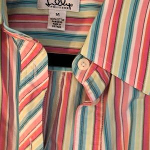 Lilly Pulitzer Shirt Dress Cotton size 14
